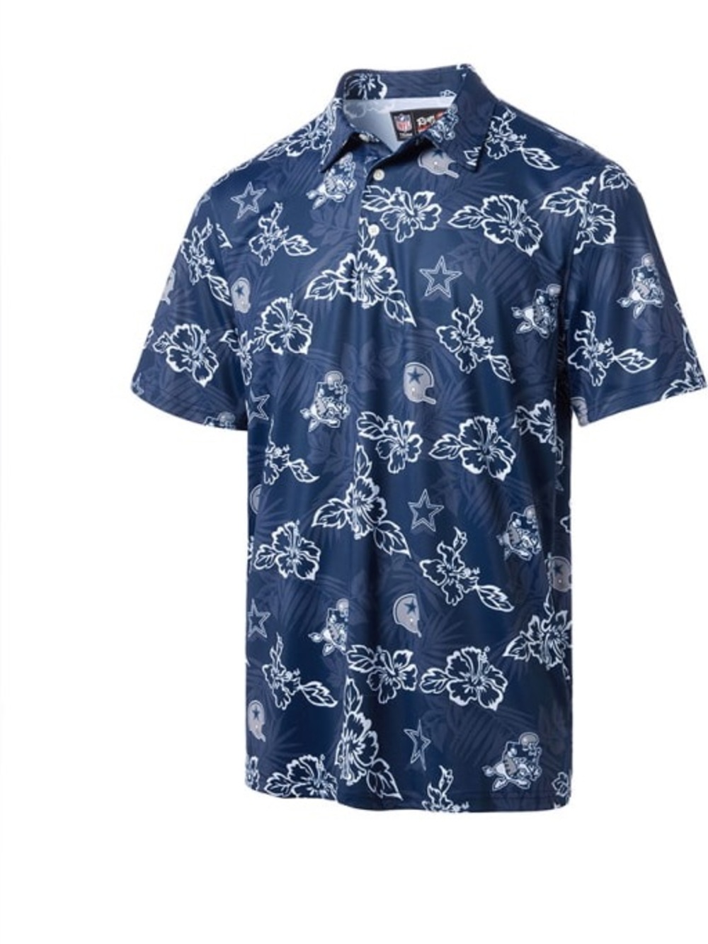 REYN SPOONER DALLAS COWBOYS MENS NAVY BLUE SHORT SLEEVE FASHION POLO